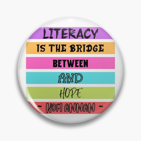 Item preview, Colorful Literacy quote designed and sold by Product  Stella.