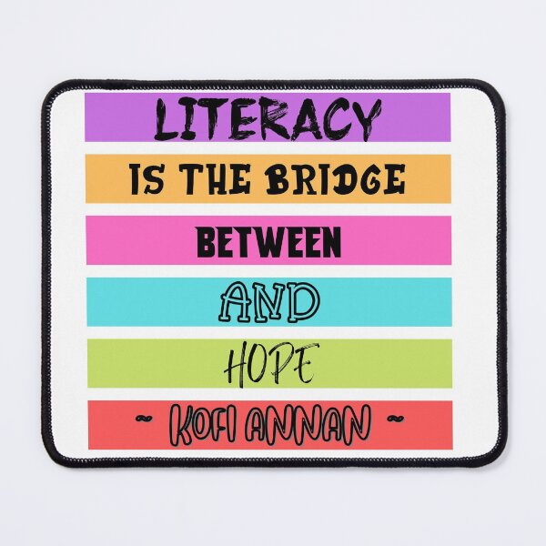 Item preview, Colorful Literacy quote designed and sold by Product  Stella.