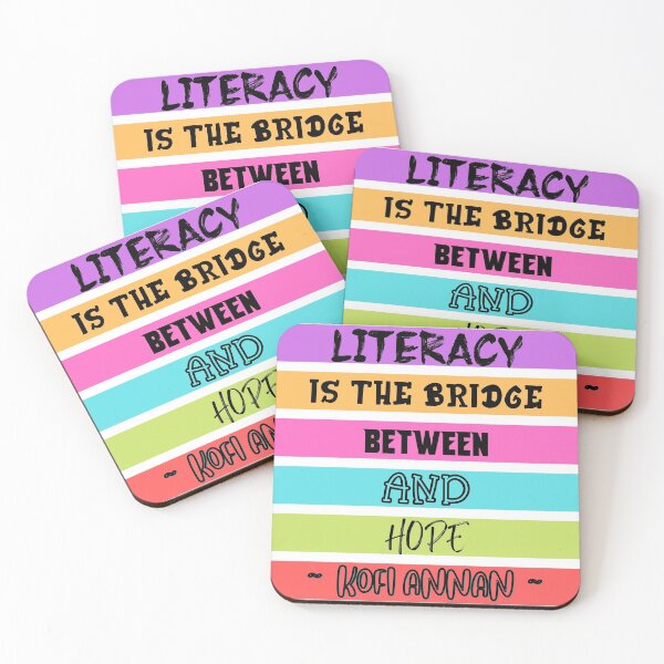 Item preview, Colorful Literacy quote designed and sold by Product  Stella.