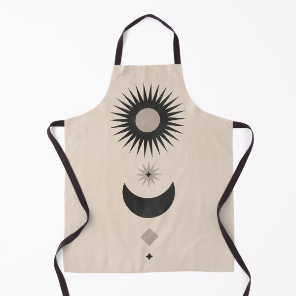 Item preview, Boho Sun Moon and Stars, Mystic Celestial Black and Beige Print designed and sold by enricadenicola.