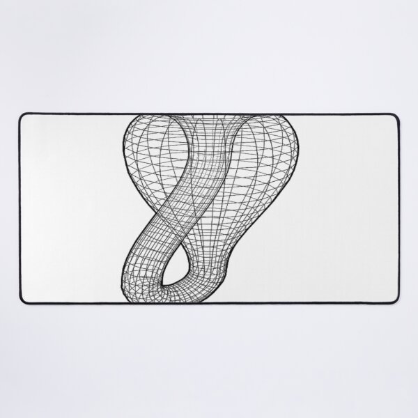 A two-dimensional representation of the Klein bottle immersed in three-dimensional space, #TwoDimensional, #representation, #KleinBottle, #immersed, #ThreeDimensional, #space Desk Mat