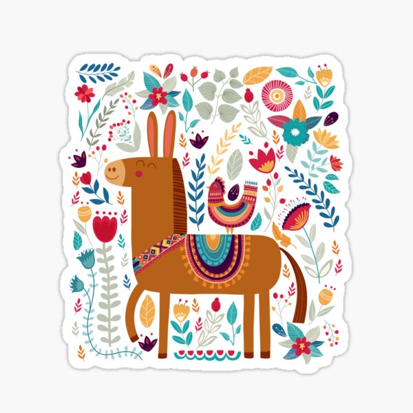 Folk Mule & Chicken Sticker