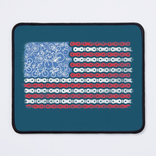 Item preview, USA Flag made from bike chain and bicycles designed and sold by FontGraphics.