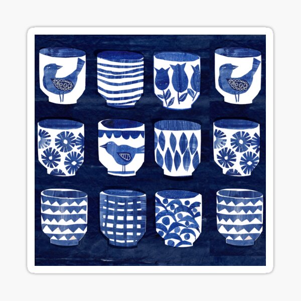 Indigo Pots Sticker