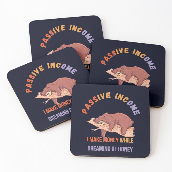 Item preview, Funny SLEEPING BEAR - PASSIVE INCOME  designed and sold by BearMrktGenius.