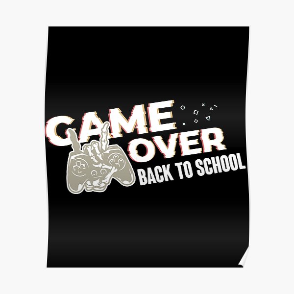 Game Over Back To School Cap Poster for Sale by shopghita45