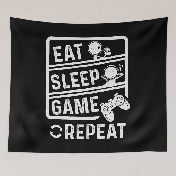 Item preview, Eat Sleep Dominate Game Repeat Funny Gamer Saying designed and sold by SweetbeStore.