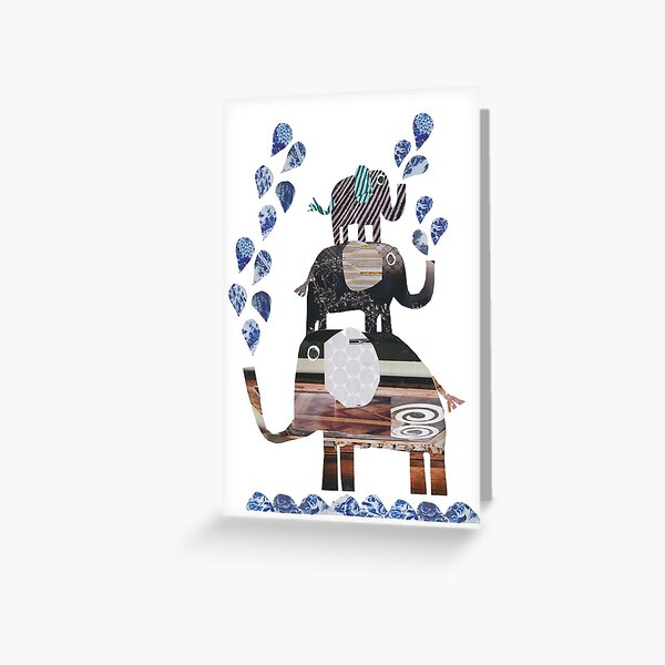 Three Elephants Greeting Card