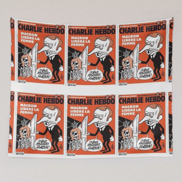 Item preview, These are all Charlie Hebdo caricatures of Macron designed and sold by PeishaKseyy.