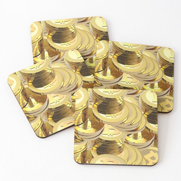Item preview, Bitcoin Gold Coins Pattern designed and sold by Phantasmal-2-do.