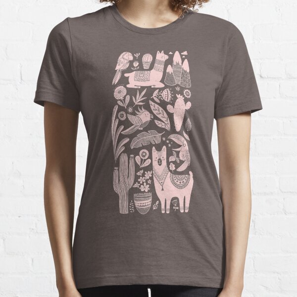 Alpacas Folk Art Essential T-Shirt