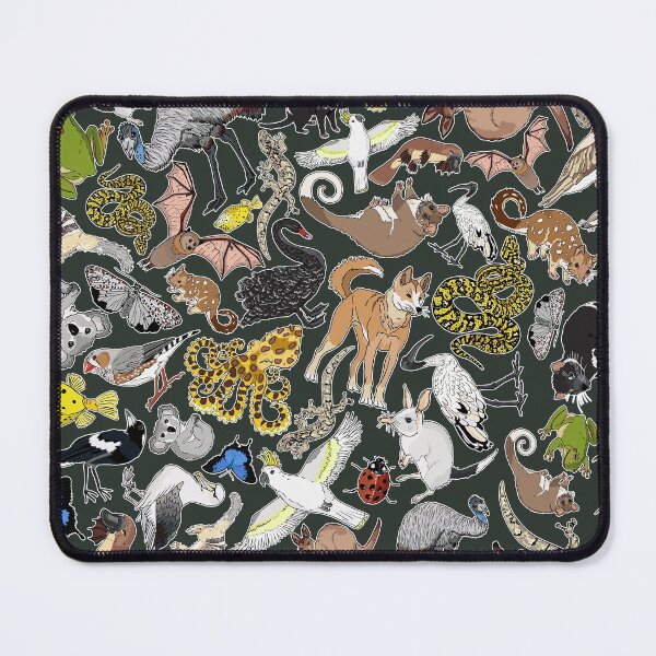 Item preview, fauna Australiana scatter - bottle green designed and sold by Claire Bowley.