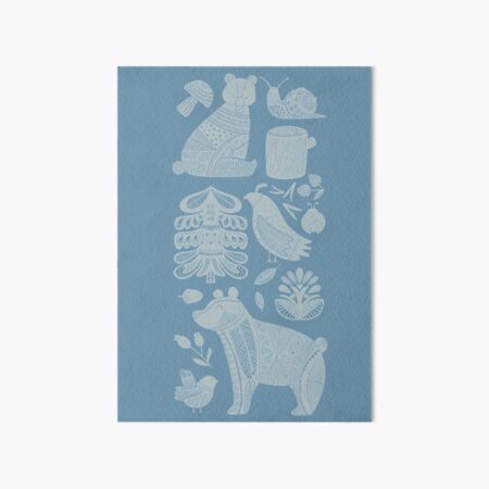 Bears Folk Art Art Board Print