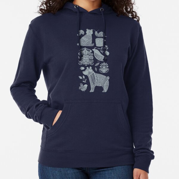 Bears Folk Art Lightweight Hoodie
