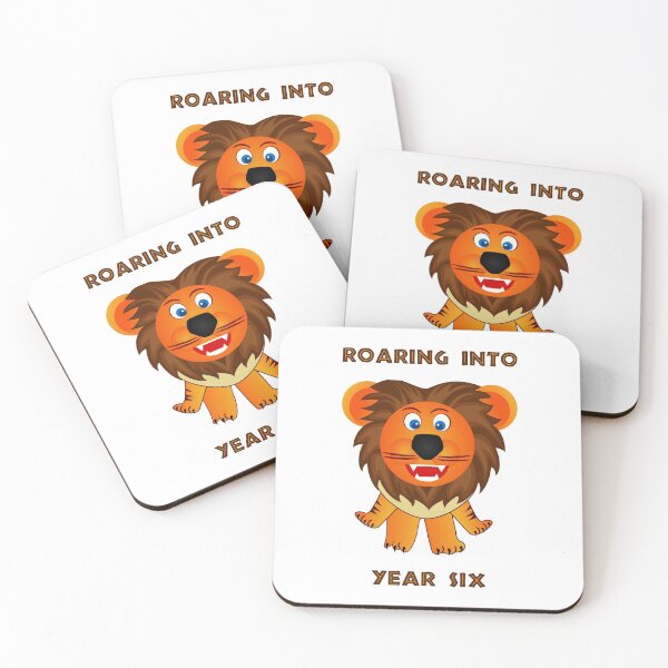Item preview, Roaring Into Year Six (Cartoon Lion) designed and sold by TimespunThreads.