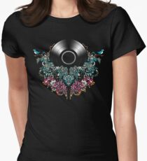 Grow - Music tee with Vintage Record Women's Fitted T-Shirt