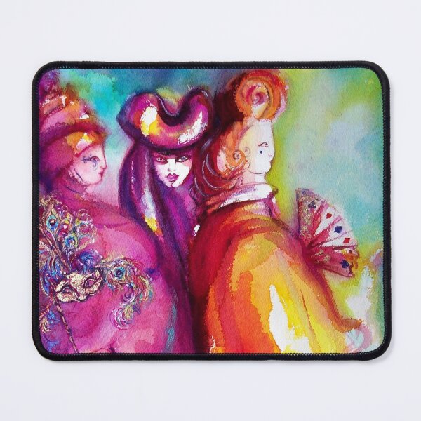 Item preview, THE THIRD MASK / Venetian Carnival Masquerade Watercolor by Bulgan Lumini designed and sold by BulganLumini.