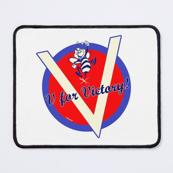 Item preview, V for Victory World War 2 Insignia Retro 40s Cartoon Style designed and sold by skullislandprod.