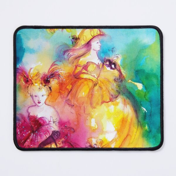Item preview, RONDO IN LAGOON / Venetian Masquerade Night Ladies Watercolor by Bulgan Lumini designed and sold by BulganLumini.
