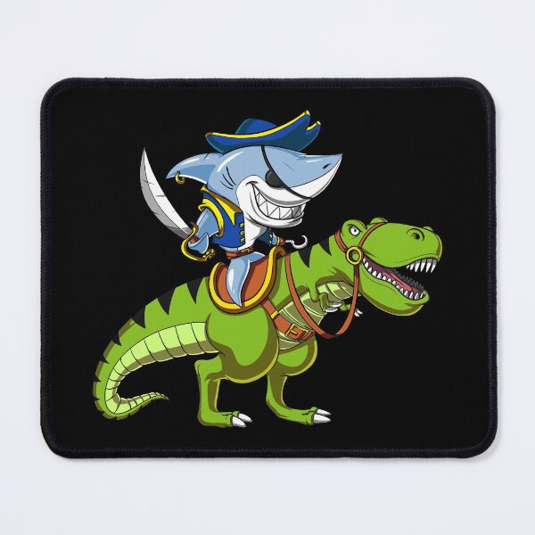 Item preview, Shark Pirate Riding T-Rex Dinosaur  designed and sold by underheaven.