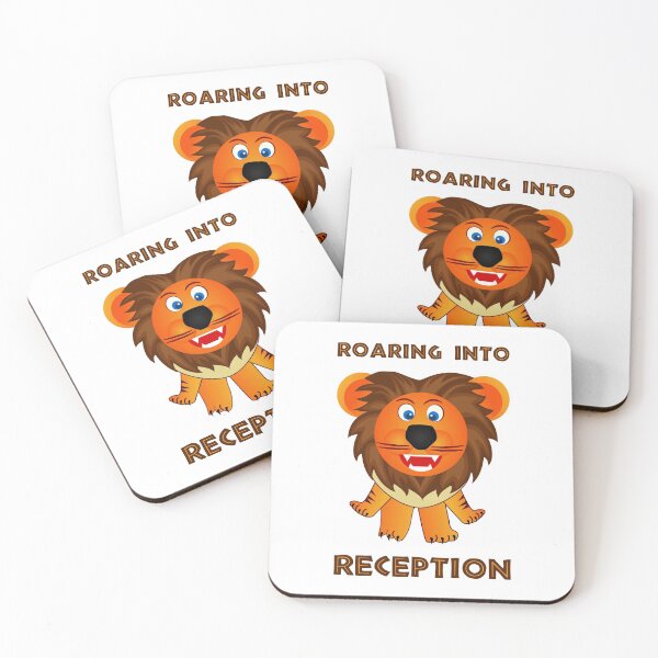 Item preview, Roaring Into Reception (Cartoon Lion) designed and sold by TimespunThreads.