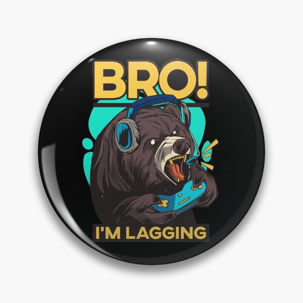 Item preview, Bro, I'm lagging! Angry Gamer Bear designed and sold by MnEmzStudio.