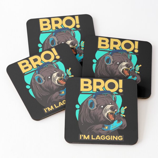 Item preview, Bro, I'm lagging! Angry Gamer Bear designed and sold by MnEmzStudio.