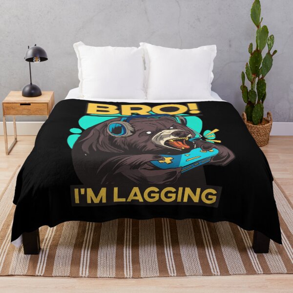 Item preview, Bro, I'm lagging! Angry Gamer Bear designed and sold by MnEmzStudio.