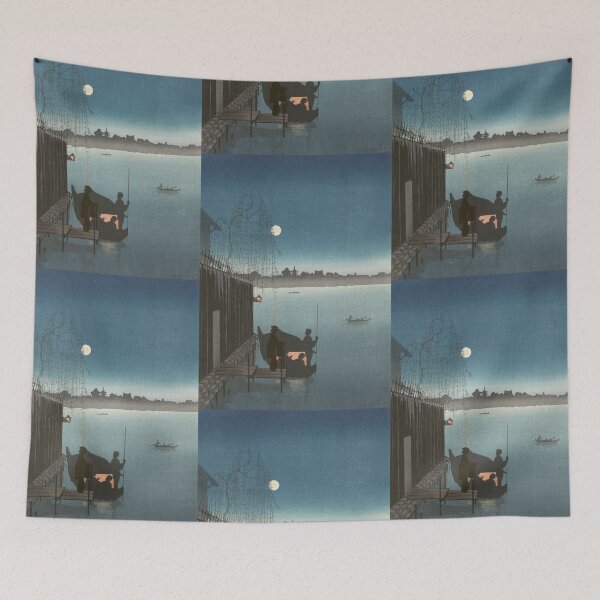 Item preview, TIR-FA - Japan Print - Sanbashi Bridge in Fukugawa at night.-01838 designed and sold by imageresource.