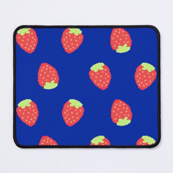 Strawberries Pixel Art 8Bit Pixelated Strawberry Mouse Pad