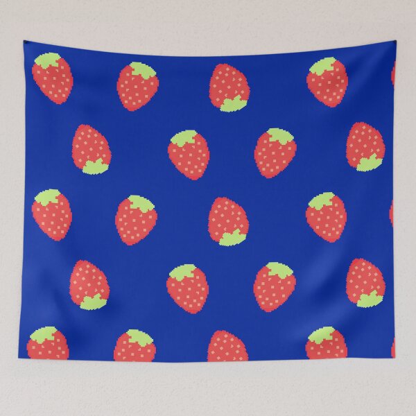 Item preview, Strawberries Pixel Art 8Bit Pixelated Strawberry designed and sold by VaporwaveAnime.