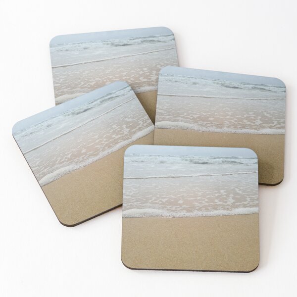 Item preview, Ocean blue waves, brown sand and cloudy sky designed and sold by Funny-Quote.