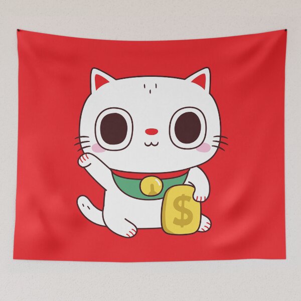 Item preview, Cute Maneki Neko Fortune Money Cat designed and sold by rustydoodle.