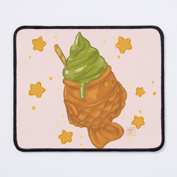 Item preview, Taiyaki matcha ice cream art designed and sold by LauraPemArt.