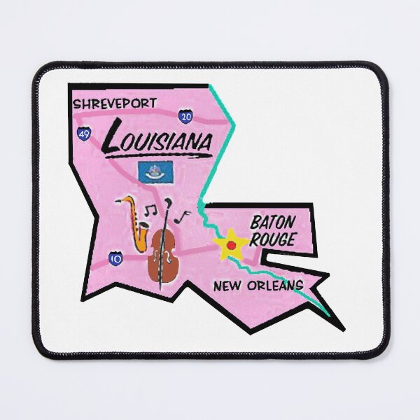 Item preview, Louisiana Tourist Map designed and sold by Havocgirl.