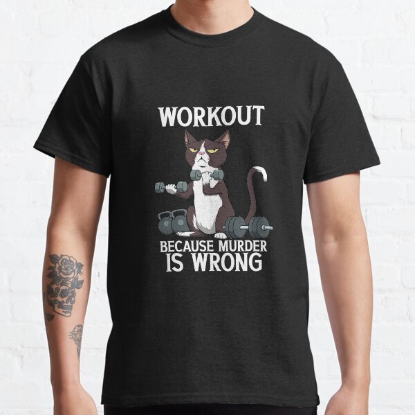 Cat shop workout shirt