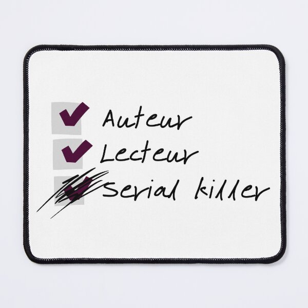 Item preview, Checkbox - Author, reader, serial killer designed and sold by Génération Ecriture.