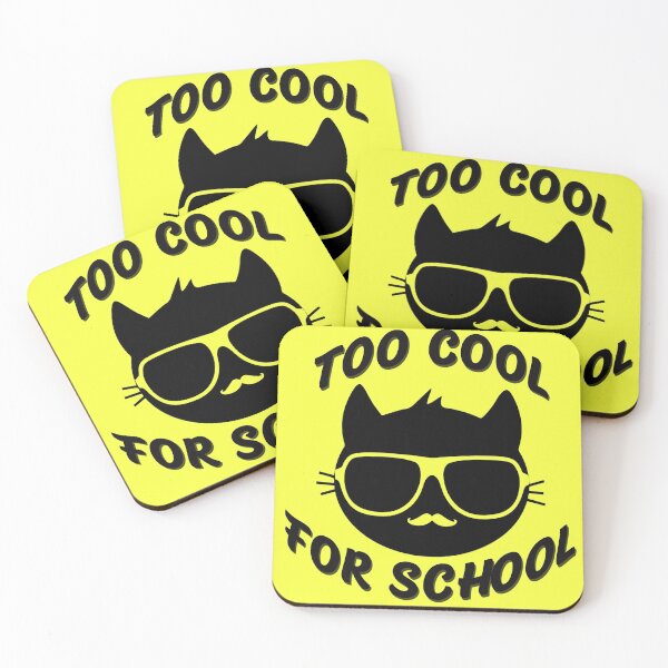 Item preview, Too Cool For School Cat Silhouette With Mustache Wearing Glasses First Day of School Toddler Humor Gift Idea designed and sold by catchyology.