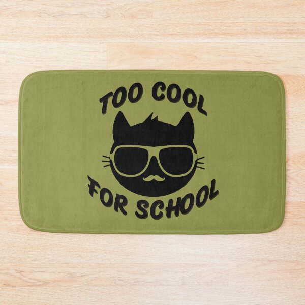 Item preview, Too Cool For School Cat Silhouette With Mustache Wearing Glasses First Day of School Toddler Humor Gift Idea designed and sold by catchyology.