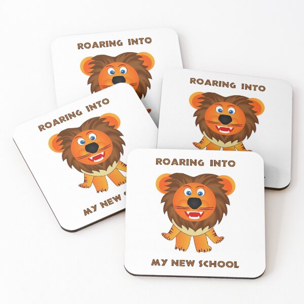 Item preview, Roaring Into My New School (Cartoon Lion) designed and sold by TimespunThreads.
