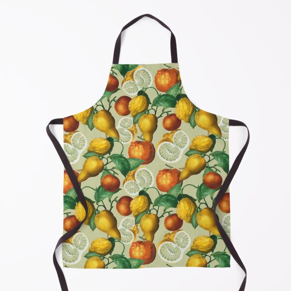 Item preview, Citrus fruit - Lemons and Oranges - Vintage style citrus pattern on pale green designed and sold by yennyz.