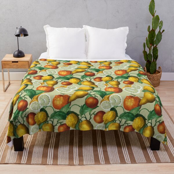 Item preview, Citrus fruit - Lemons and Oranges - Vintage style citrus pattern on pale green designed and sold by yennyz.