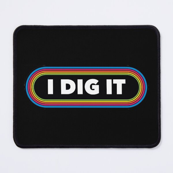 Item preview, I DIG IT dog groovy 70s bumper designed and sold by Popular-Gifts.