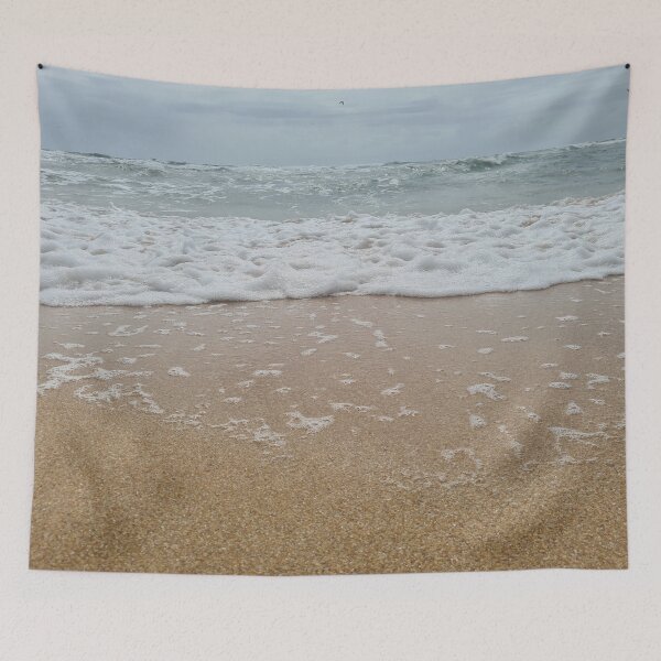 Item preview, Ocean: foam on sand from blue and white waves designed and sold by Funny-Quote.