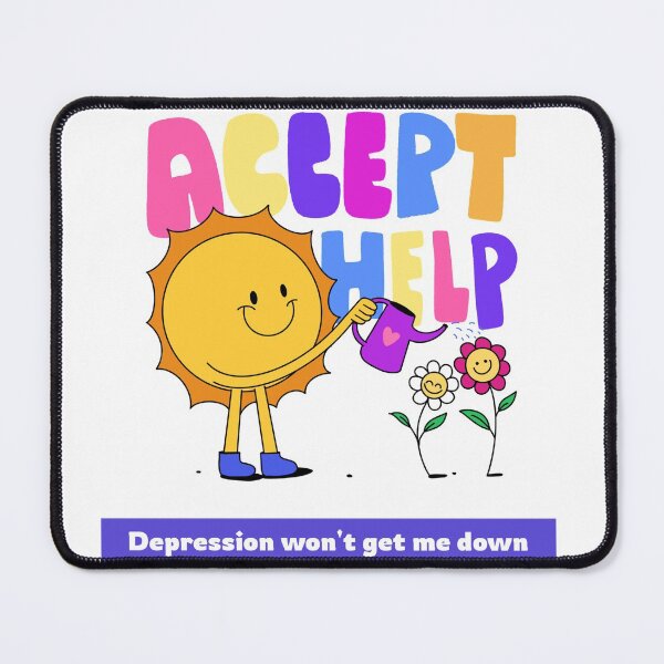 Item preview, Accept help - Depression won't get me down designed and sold by Dvzshirts.