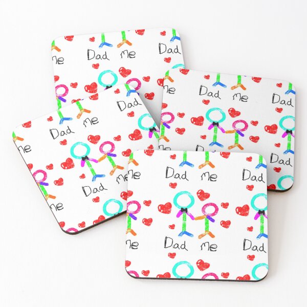Item preview, Dad and Me told love dad, with doodle kid hand drawing a colorful crayon. designed and sold by little-monkey-s.