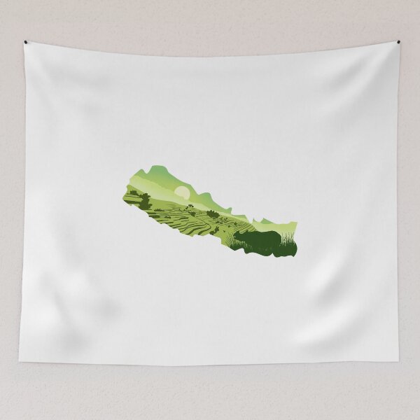Item preview, Nepal, map and landscape designed and sold by landscapeworlds.