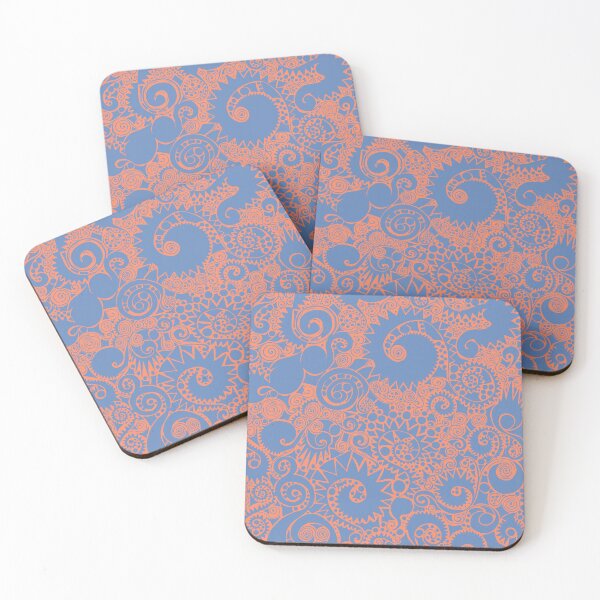 Artikelvorschau, intensiver geometrischer Brocken - blau und orange entworfen und verkauft von Claire Bowley.