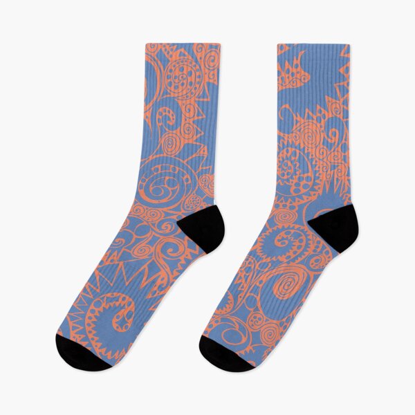 Artikelvorschau, intensiver geometrischer Brocken - blau und orange entworfen und verkauft von Claire Bowley.