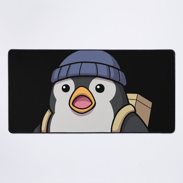 Surprised Penguin Desk Mat